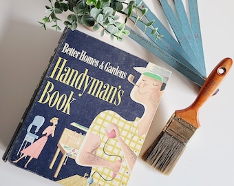 Vintage Better Homes & Gardens Handyman's Book | home improvement reference book | retro graphics |