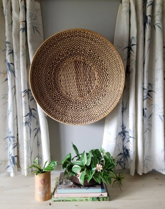 Vintage Curtain Panels Bamboo Pattern Drapes Vintage Etsy