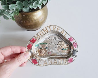 Vintage Expo 67 Montreal ashtray | souvenir | smoking accessories | trinket dish | memorabilia | metal |