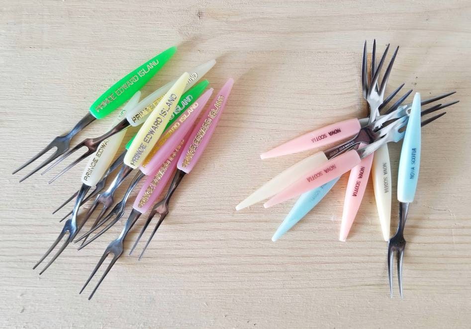 Vintage mini forks cocktail party retro kitchen cocktail forks 2