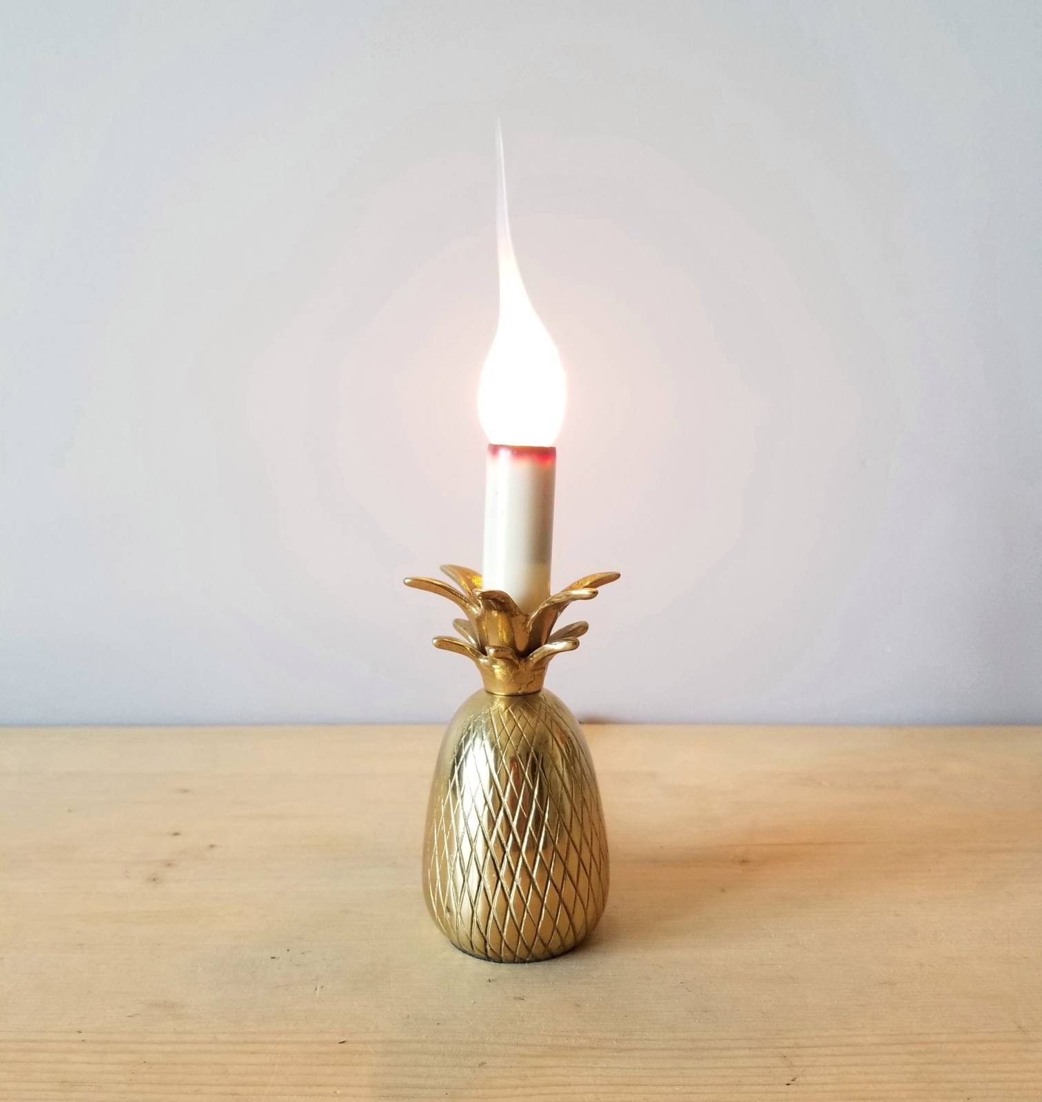 Vintage brass pineapple lamp accent lamp home office