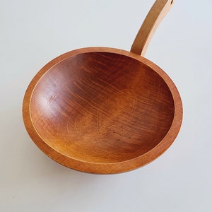 Vintage Baribo-maid bowl Baribocraft salad bowl bowl with handle ladle natural decor mid century modern image 6