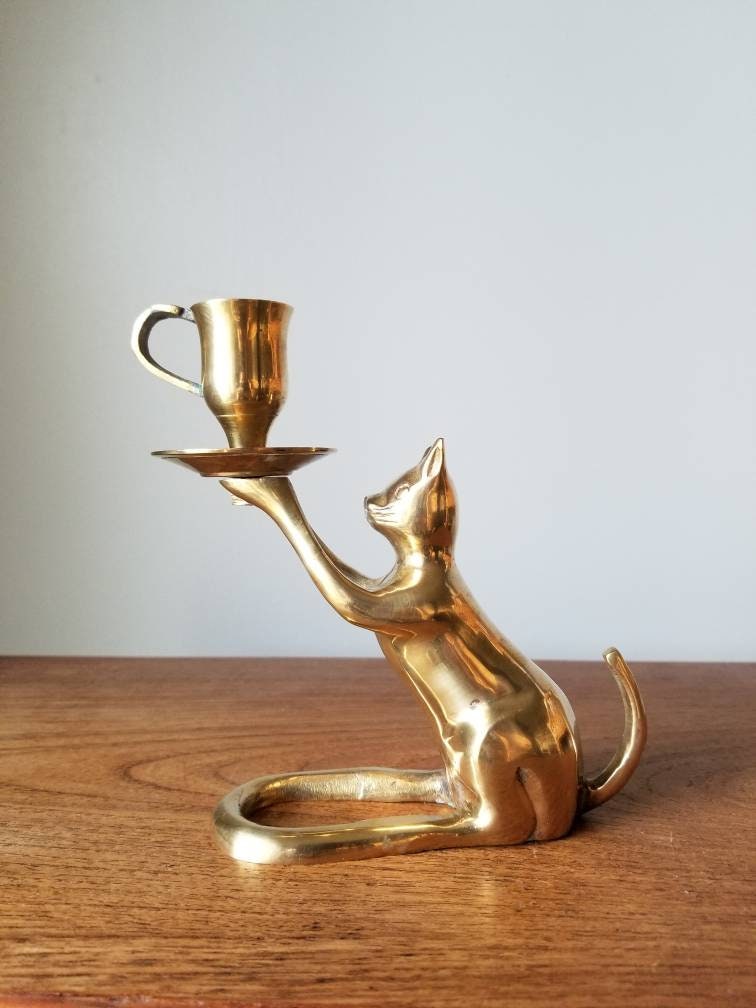 Cat candlestick promo holder