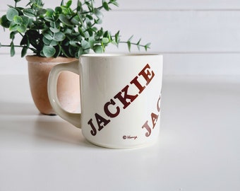 Vintage name coffee mug Jackie | gift for coffee lover | coffee cup | vintage font