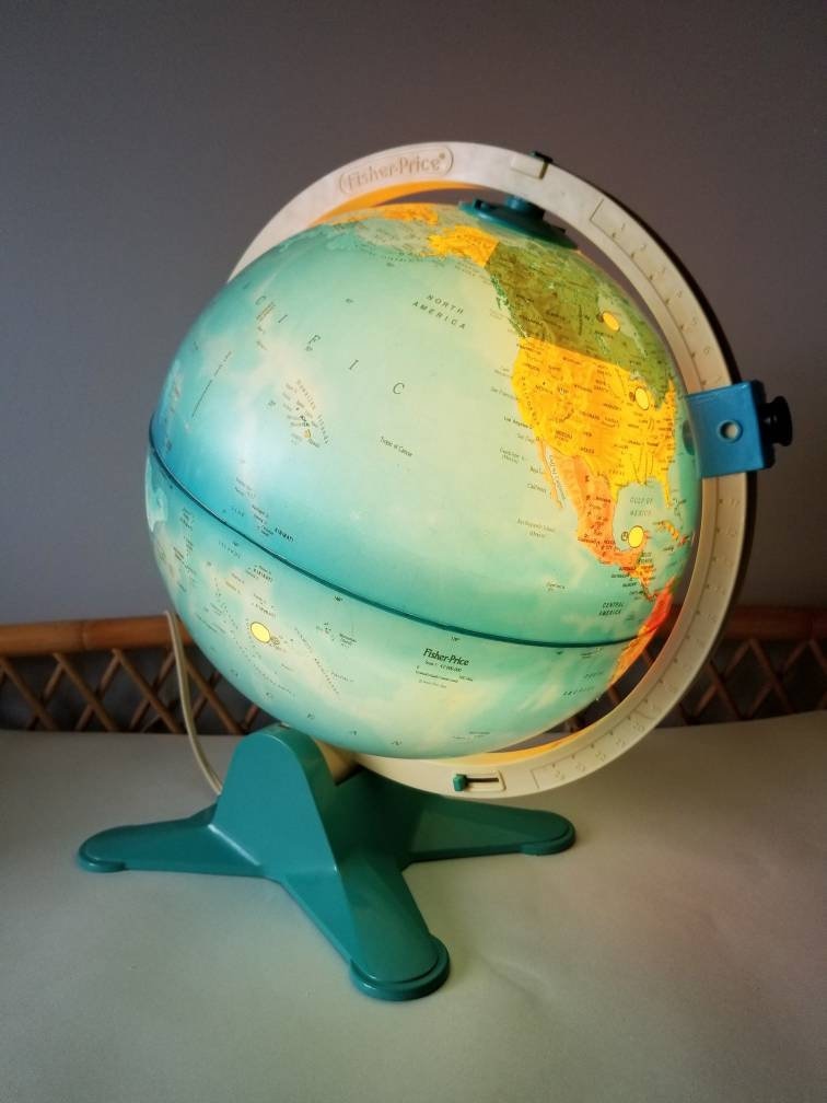 Vintage Fisher Price discovery globe 1988 viewfinder light up