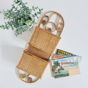 Vintage wicker mail holder home organization solutions image 6