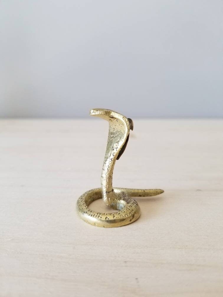 Vintage brass snake place card holders set of 4 cobra name card holder