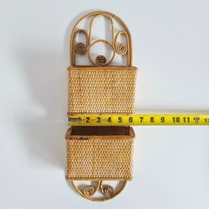 Vintage wicker mail holder home organization solutions image 9