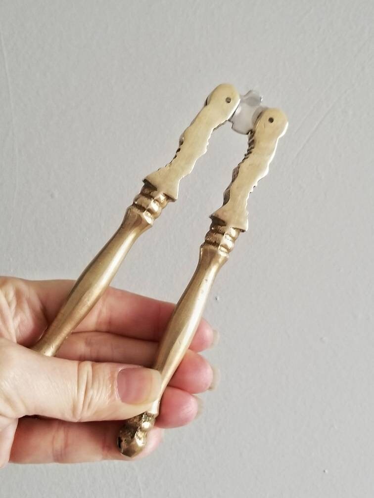 Vintage brass nut cracker nutcracker vintage kitchenware barware holiday entertaining