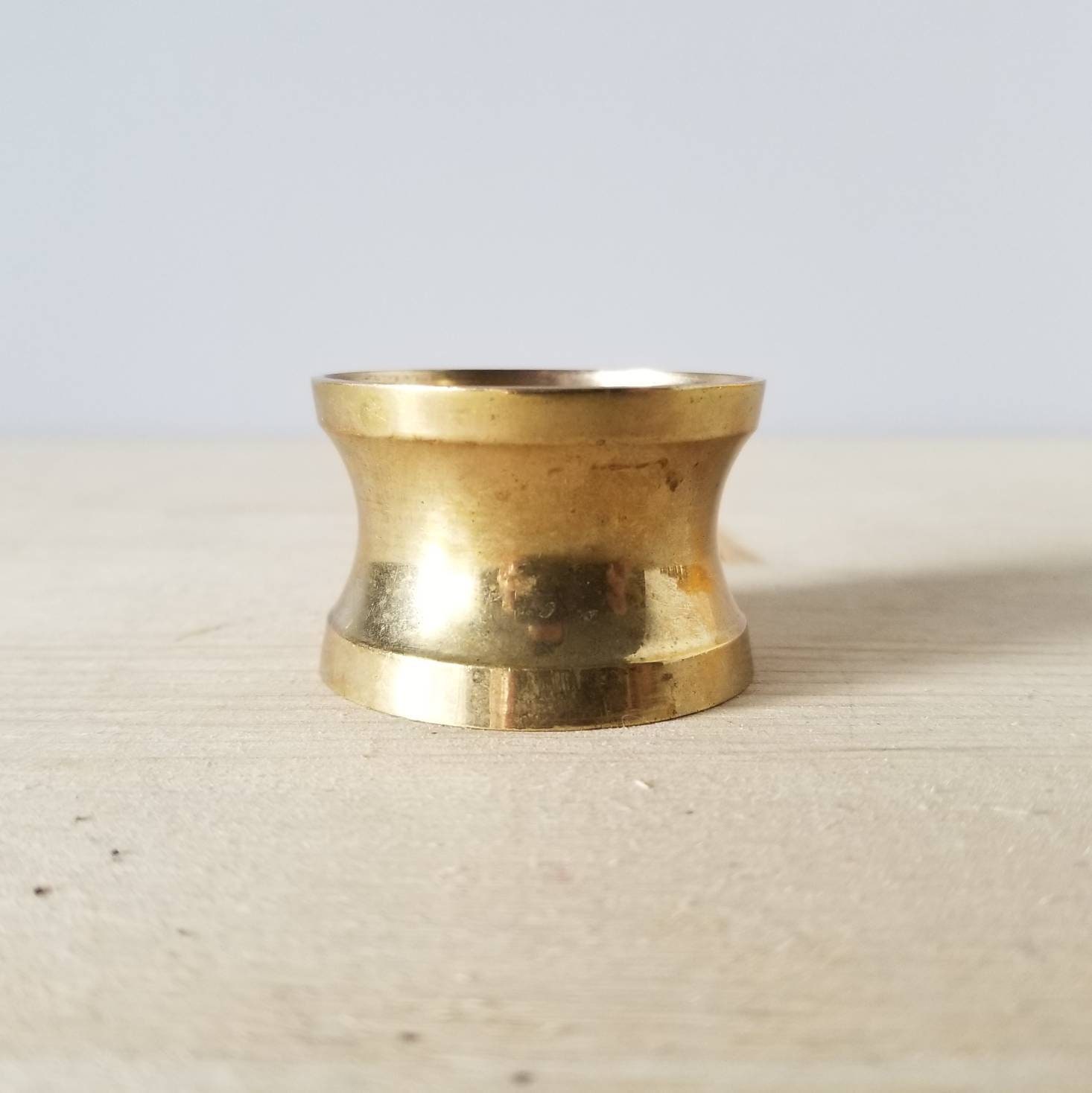 Vintage brass napkin rings set of 6 entertaining decor hostess gift