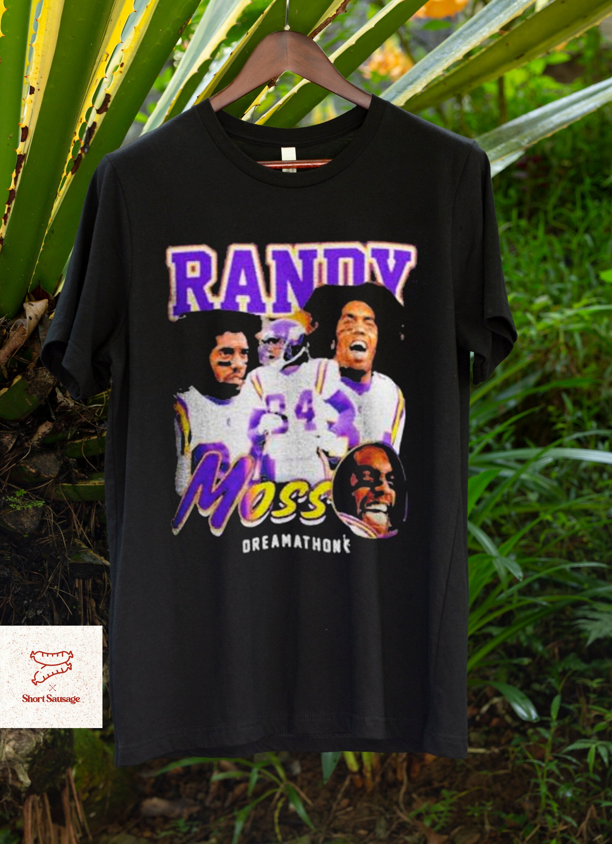 Discover Justin Jefferson Randy Moss Vintage Fuballspieler T-Shirt