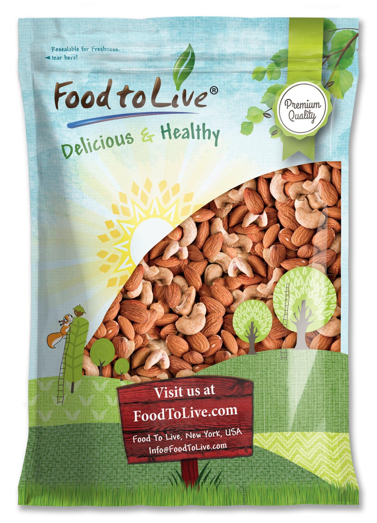 Dry Roasted Almonds and Cashews Mix – Unsalted Oven Roasted Nuts ...