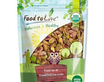 Organic Dry Roasted Pistachio with Himalayan Salt – Non-GMO, Vegan, Kosher - by Food to Live