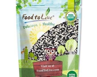 Organic Tuxedo Sesame Seeds - NON-GMO, Vegan, Kosher - by Food to Live
