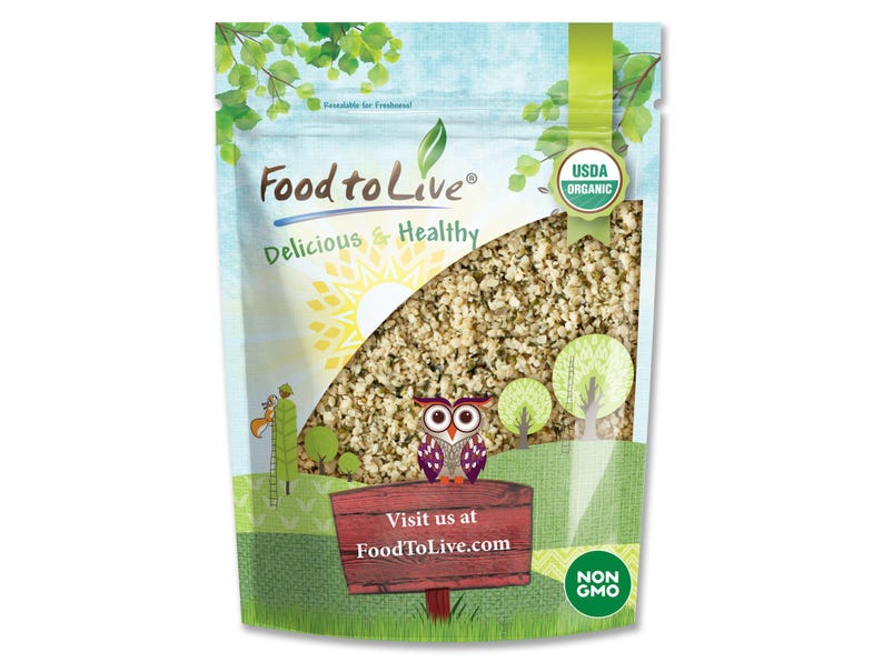 Organic Paraguayan Hemp Seeds — Non-GMO Raw Hearts, Hulled, Kosher, Vegan, Bulk. Keto-Friendly. Rich in Omega 3 & 6. Good Source of Protein image 1