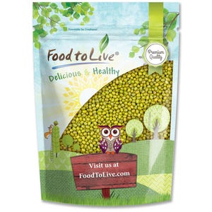 Mung Beans — Whole, Dried, Raw Moong, Kosher, Vegan, Sirtfood, Bulk Green Gram, Good Source of Dietary Fiber, Protein