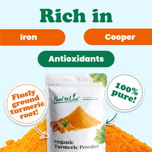Organic Turmeric Powder — Rich in Curcumin, Non-GMO, Ground Turmeric Root, Raw, Kosher, Vegan, Sirtfood, Bulk image 8