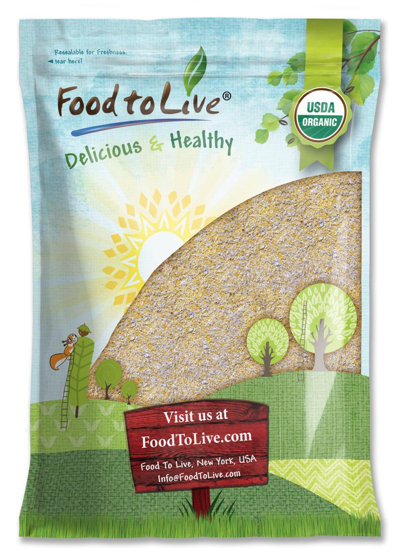 Organic Old Fashioned Cornmeal Coarse — Non-GMO, Whole Grain Corn Flour, Coarse, Kosher, Great for Baking Cornbread, Muffins image 2