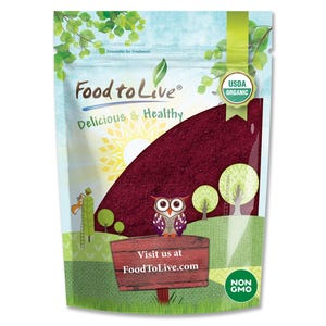 Organic Beet Root Juice Powder — Non-GMO, Raw, Keto, Vegan, Bulk, Contains Maltodextrin. Nitric Oxide Booster. Easy to Use.