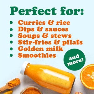 Organic Turmeric Powder — Rich in Curcumin, Non-GMO, Ground Turmeric Root, Raw, Kosher, Vegan, Sirtfood, Bulk image 10