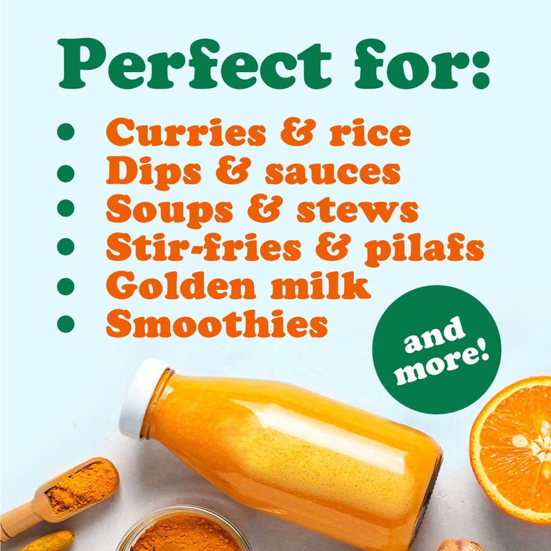 Organic Turmeric Powder — Rich in Curcumin, Non-GMO, Ground Turmeric Root, Raw, Kosher, Vegan, Sirtfood, Bulk image 10
