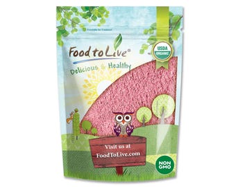 Organic Pomegranate Juice Powder — Non-GMO, Unsulfured, Raw, Dried Fruit, Vegan, Bulk, No Added Sugar, No Sulphites