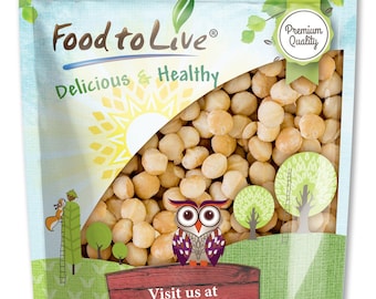 Dry Roasted Macadamia Nuts – Oven Roasted, Unsalted, No Oil Added, Vegan