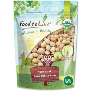 Organic Whole Macadamia Nuts – Non-GMO, Raw, Shelled, Unsalted, Kosher, Vegan, Bulk Snack. Buttery Flavor. Perfect for Baking.