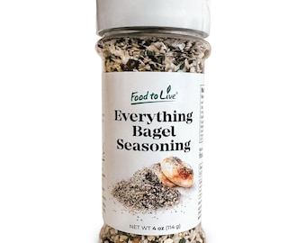 Everything Bagel Seasoning, 4 oz – Great as Topping and Baking Ingredient  – by Food to Live