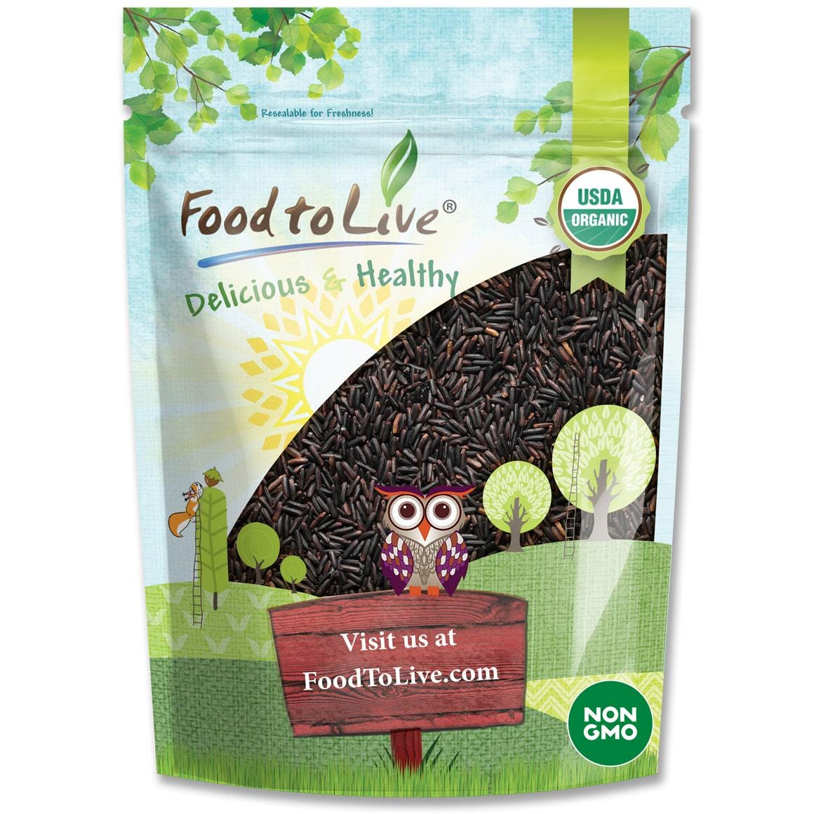 Organic Black Rice — Whole Grain Non-gmo Nutty and Sweet