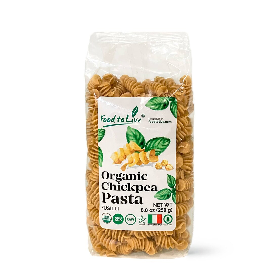Organic Chickpea Fusilli Pasta, 8.8 Oz Nongmo, Single Ingredient. No