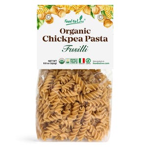 Organic Chickpea Fusilli Pasta, 8.8 oz – Non-GMO, Single Ingredient. No Additives. Vegan. Low Glycemic Index. Made in Italy