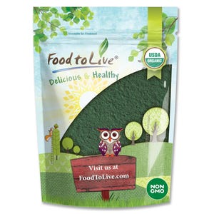 Organic Chlorella Powder — Non-GMO, Kosher, Raw Green Algae, Vegan Superfood, Bulk, Pure Vegan Green Protein