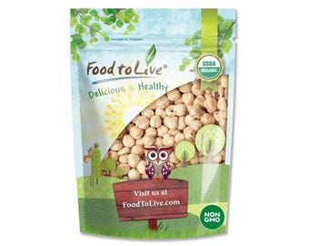 Organic Raw Blanched Hazelnuts – Non-GMO Filberts, No Skin, Unsalted, Unroasted, Vegan, Kosher, Bulk Nuts
