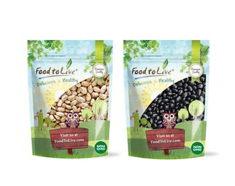 Premium Dry Beans Bundle, 2 Pack – Black Beans (5 LB), Pinto Beans (5 LB), Raw, Vegan, Sproutable, Bulk.