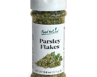 Flat Parsley Flakes, 0.8 oz – Kosher, Vegan – by Food to Live