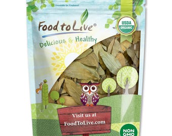 Organic Whole Indian Bay Leaves - Non-GMO, Dried, Kosher, Vegan, Bulk, Great for Cooking, Spicing and Seasoning