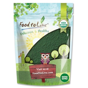 Organic Spirulina Powder — Non-GMO, Kosher, Raw Blue-Green Algae, Vegan, Bulk, Non-Irradiated, Pure Vegan Green Protein - by Food to Live