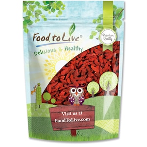 Goji Berries – Sun-Dried, Large and Juicy, Unsweetened, Vegan, Bulk. Fruit Snack. Perfect for Baked Goods, and Tea.