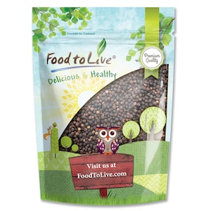 Whole Black Pepper – Dried Peppercorns, Kosher, Vegan, Bulk Spice. Strong Pungent Flavor. Perfect for Grinder Refill.