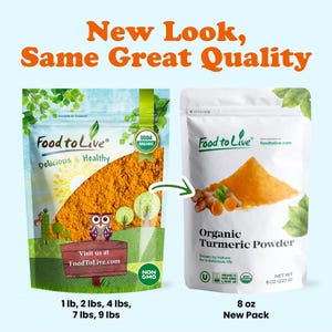 Organic Turmeric Powder — Rich in Curcumin, Non-GMO, Ground Turmeric Root, Raw, Kosher, Vegan, Sirtfood, Bulk image 11