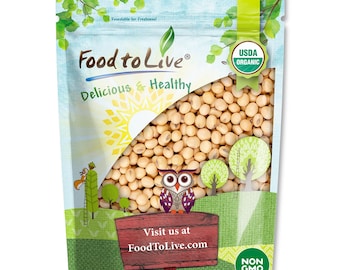 Organic Soybeans – Dry Soy Beans, Pure and Natural, Nutritious Snack, High-Protein, No-GMO, Vegan, Kosher, Bulk – by Food to Live
