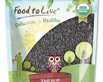 Black Sesame Seeds – Unroasted, Kosher, Vegan – by Food to Live