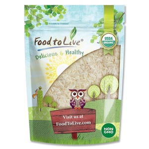 Organic Parboiled Long Grain White Rice - Non-GMO, Kosher, Vegan, Dried. Partially Precooked Converted Rice, Easy-cook Rice