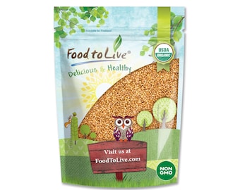 Organic Golden Flax Seeds – Whole Raw Flaxseeds, Non-GMO, Kosher, Vegan, Bulk. Rich in Omega-3 Fatty Acids, Protein, and Dietary Fiber.