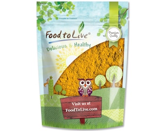Turmeric Powder — Ground Turmeric Root, Kosher, Raw, Vegan, Sirtfood