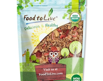 Organic Golden Crunchy Granola with Strawberries – Handcrafted, Great for Breakfast Cereals, Vegan,  Non-GMO, Kosher, Bulk – by Food to Live