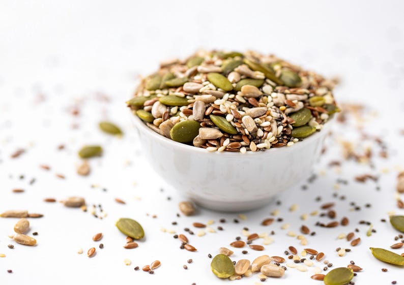 Organic Super 5 Seeds Mix – A Non-gmo Blend of Flax Seeds, Sesame Seeds ...