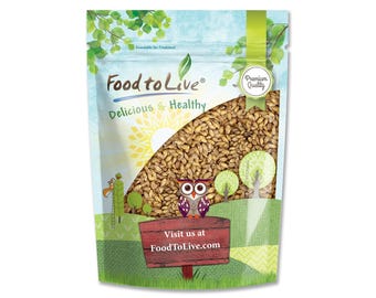 Hulled Barley Grain – 100% Whole Grain, Vegan, Great for Home Baking, Brewing, Grinding. Perfect for Chili, Stews. Bulk Seeds