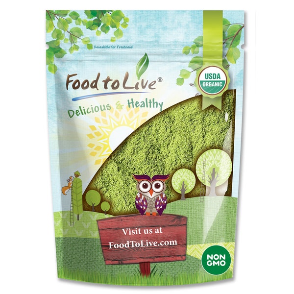 Organic Moringa Powder — Non-GMO, Ground Moringa Oleifera Leaf, Raw, Sun-Dried, Vegan, Great for Drinks,Teas and Smoothies